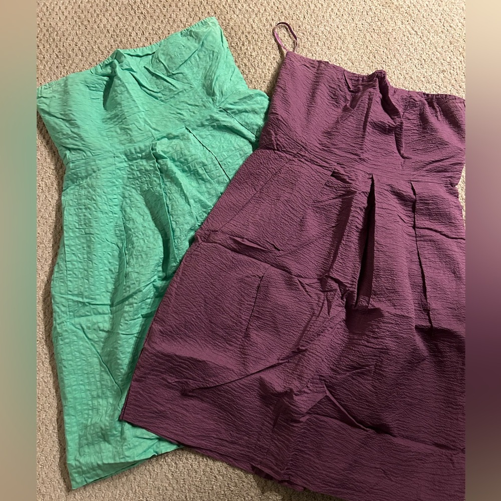Jcrew dresses purple and green size 10!